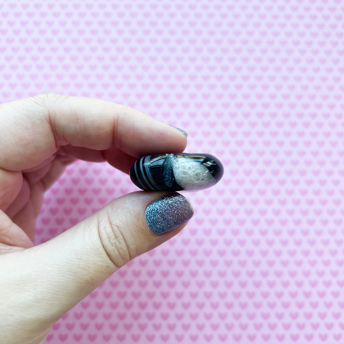 Black Sardonyx Heart