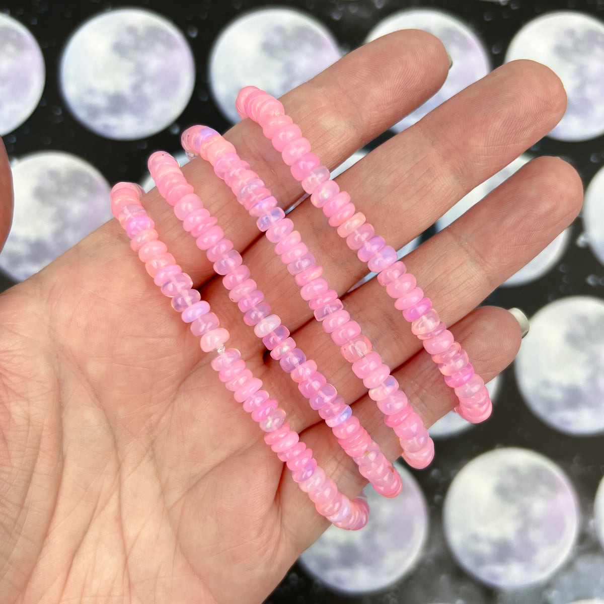 Ethiopian Opal Bracelet (Dyed Pink)