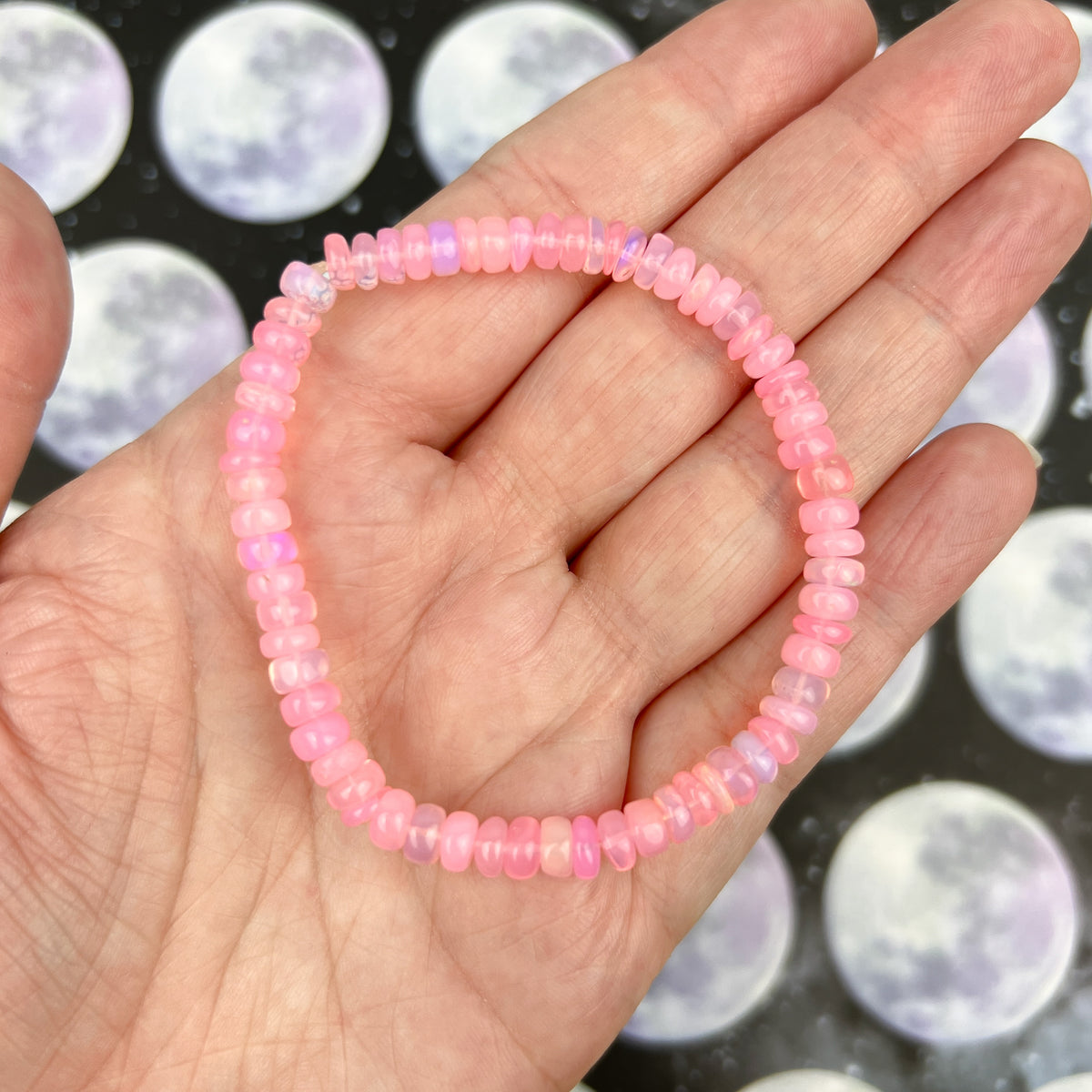 Ethiopian Opal Bracelet (Dyed Pink)