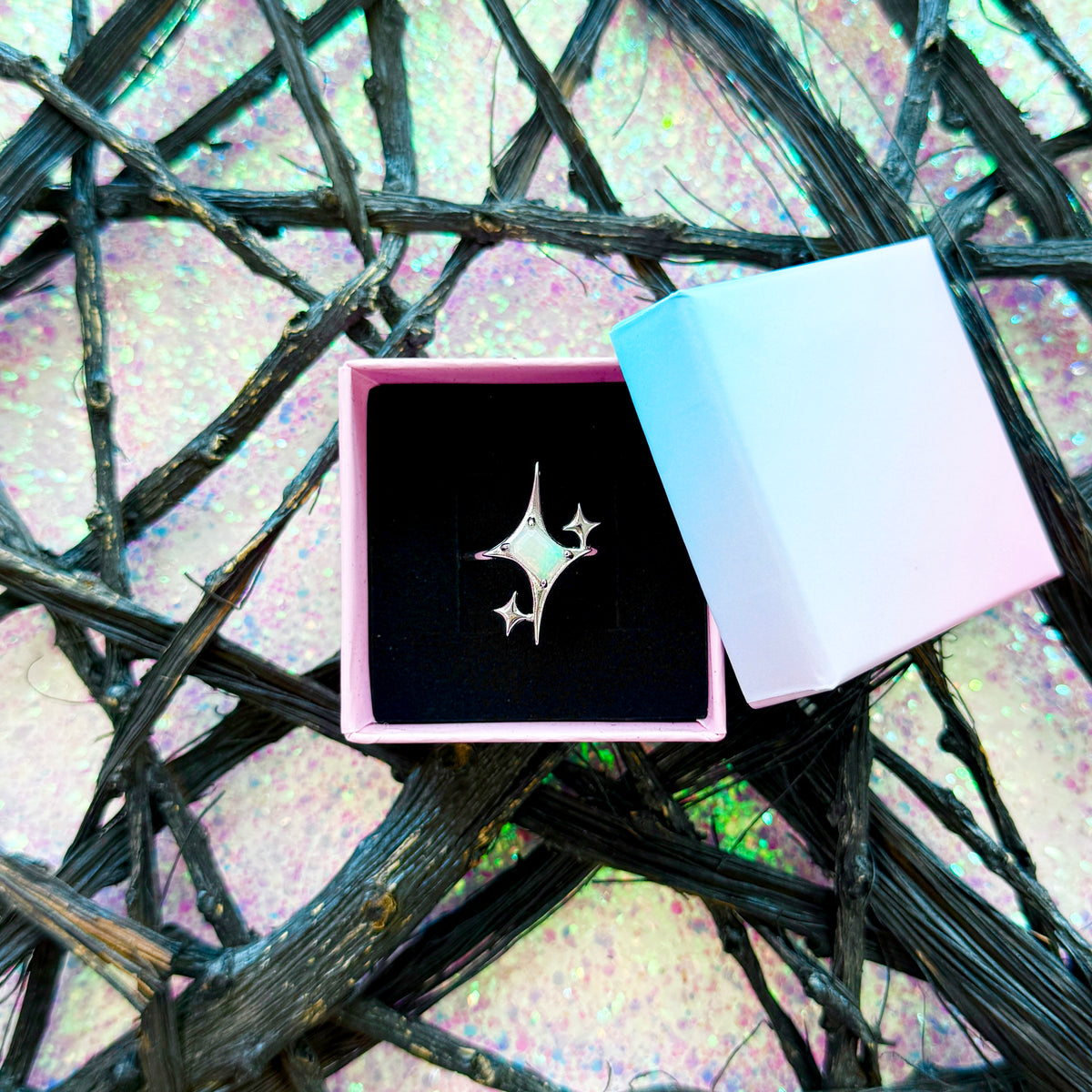 Ethiopian Opal Star Ring