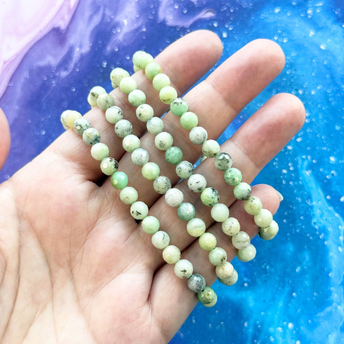 Faceted Chrysoprase Bracelet