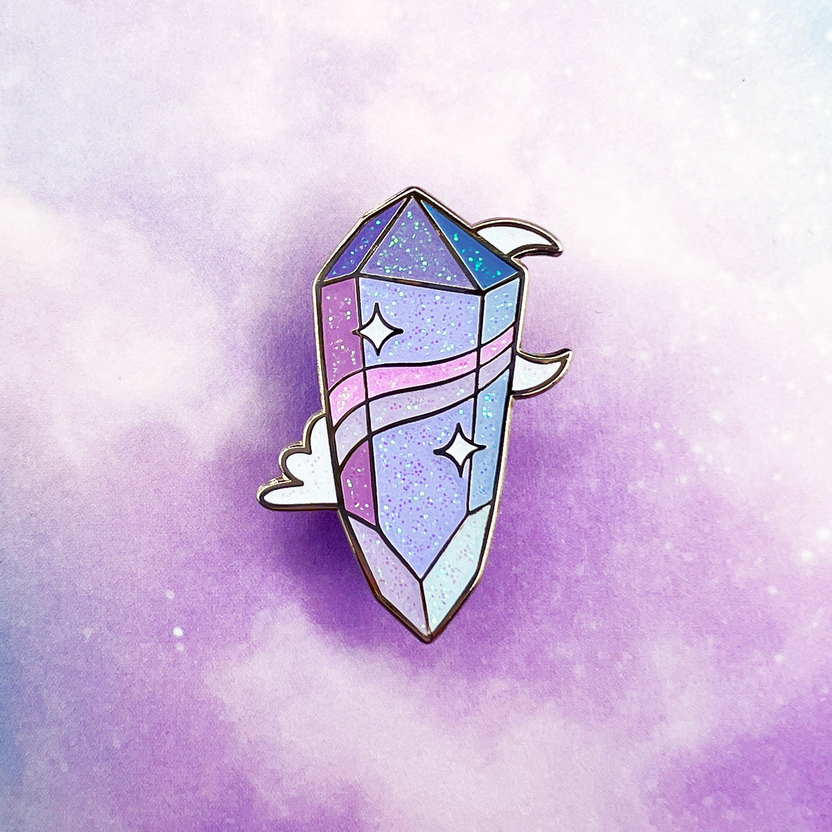 Amethyst Crystal // Enamel Pin