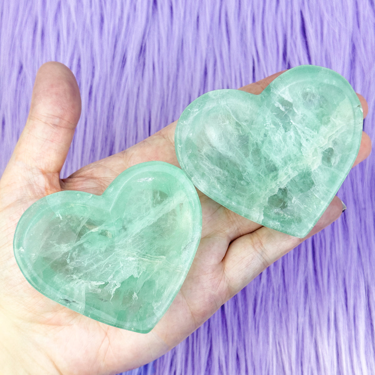 Green Fluorite Heart Bowl (+ chips!)