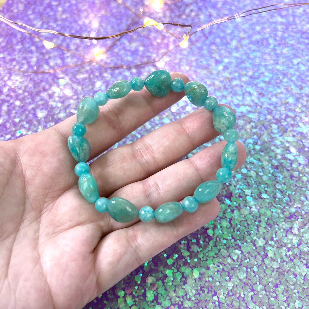 Amazonite Hearts // Bracelet