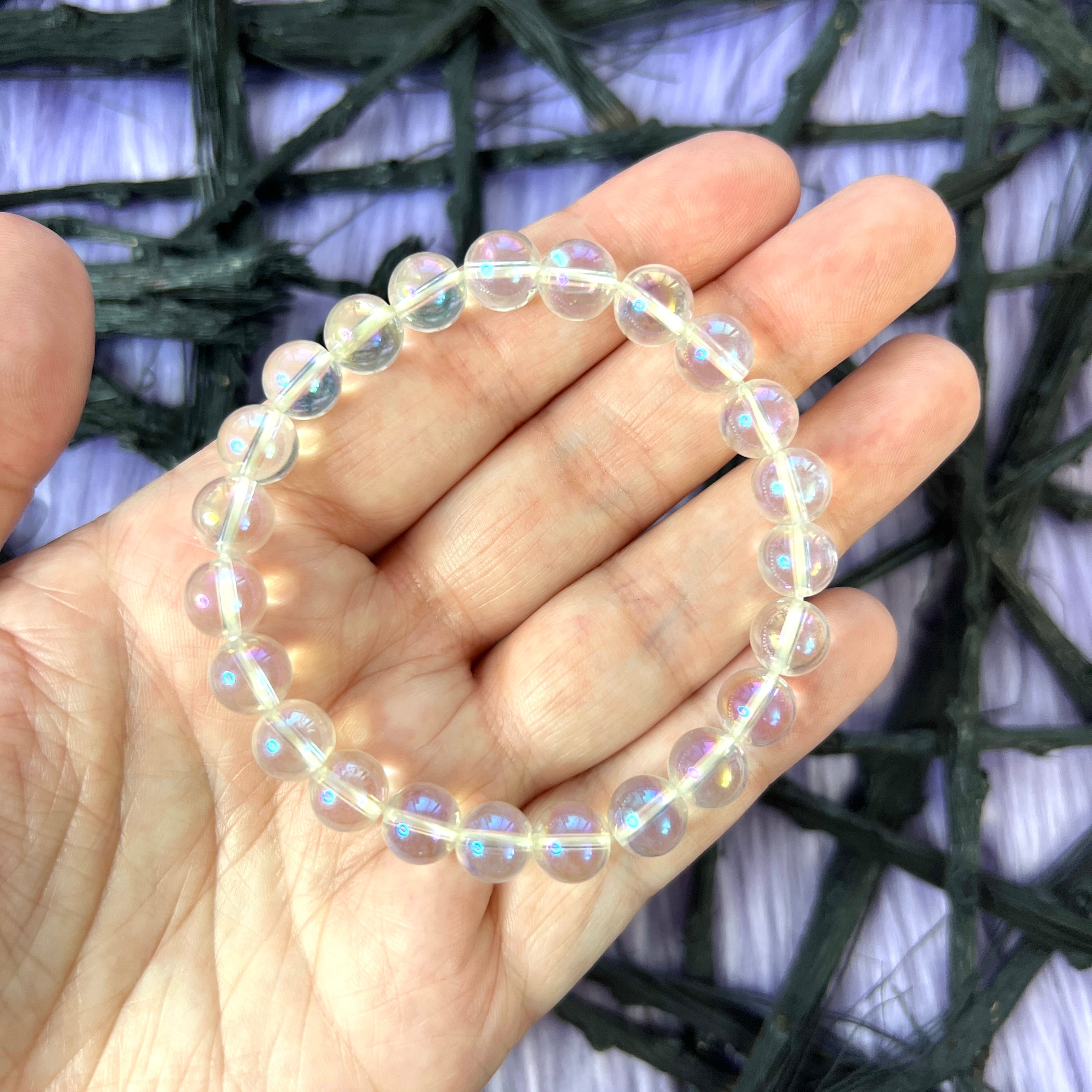 Angel Opal Aura Bead Bracelet - 390-JAK - Exquisite Crystals