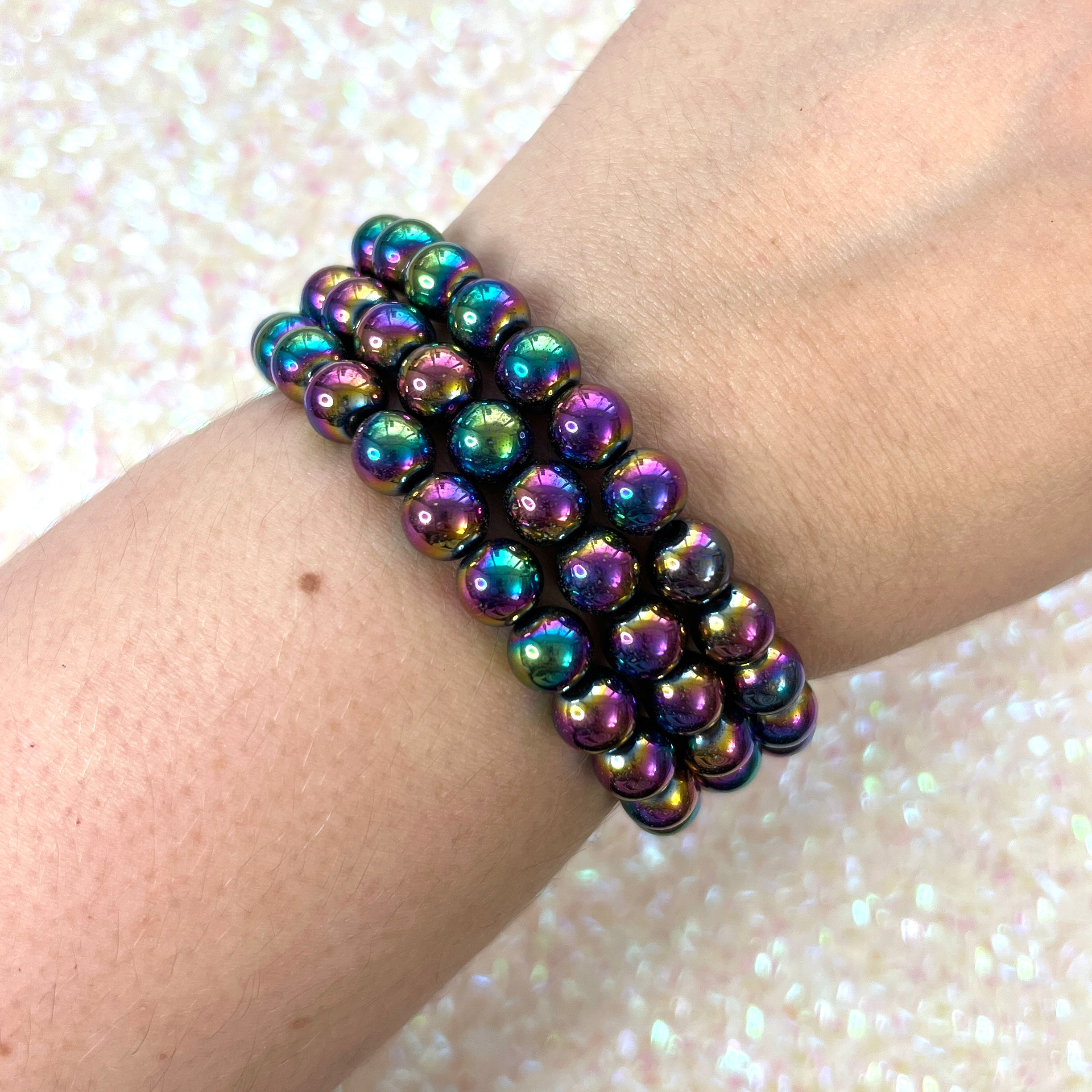 Iridescent Rainbow Hematite Magnetic Bracelet – Beads-N-Style