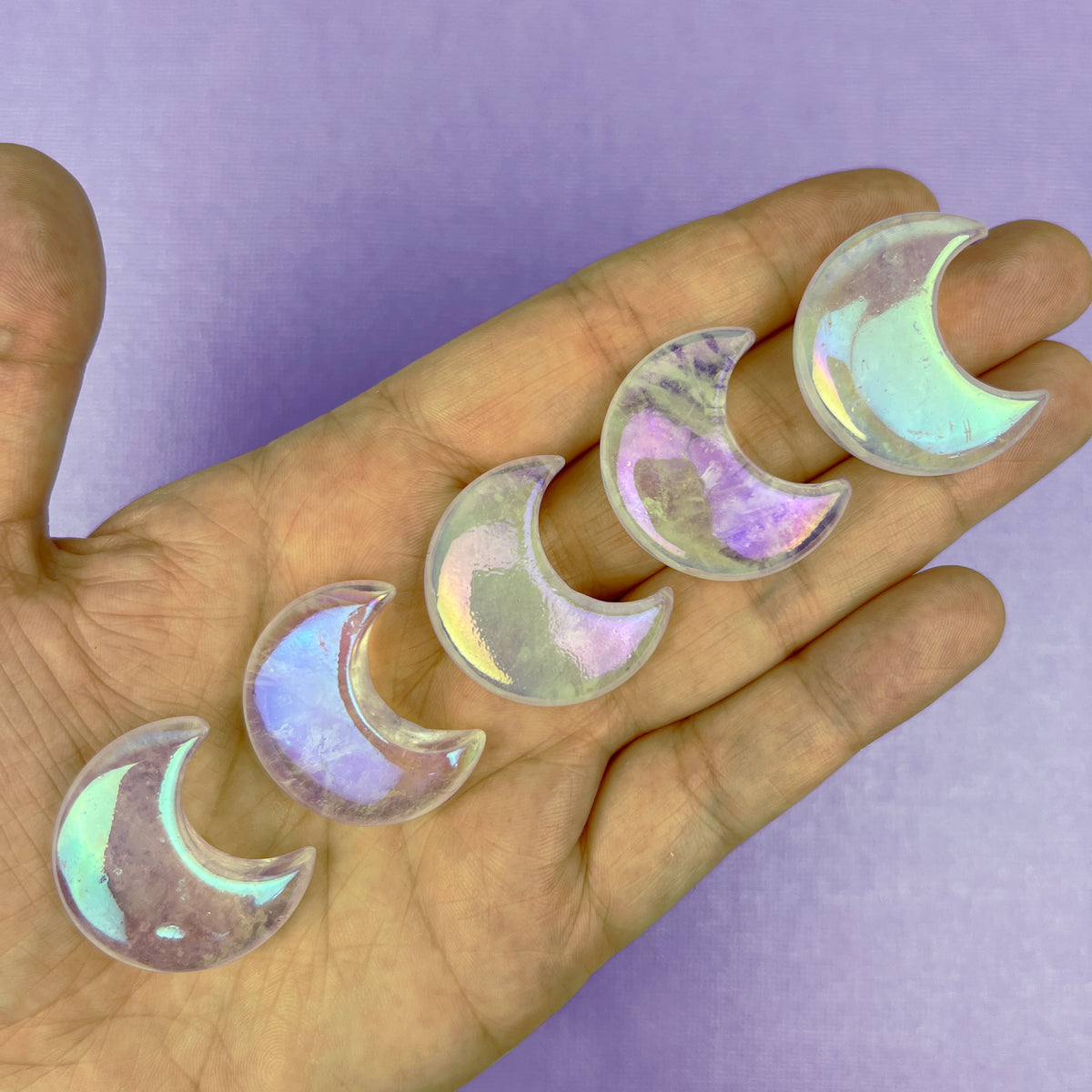 Aura Quartz Crescent Moon