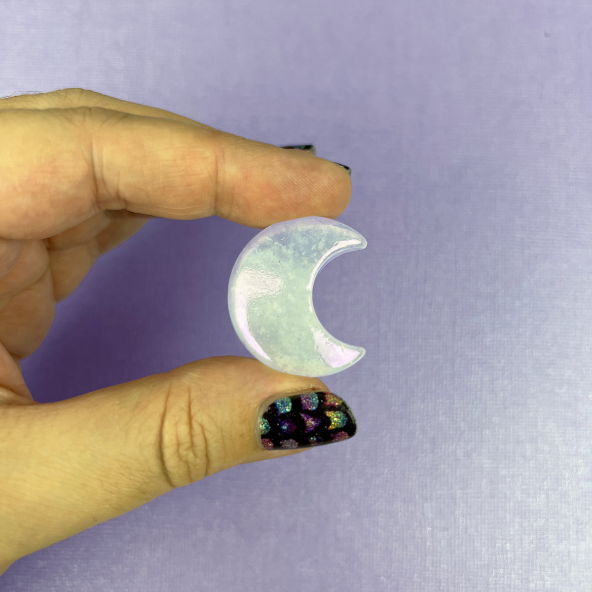 Aura Quartz Crescent Moon