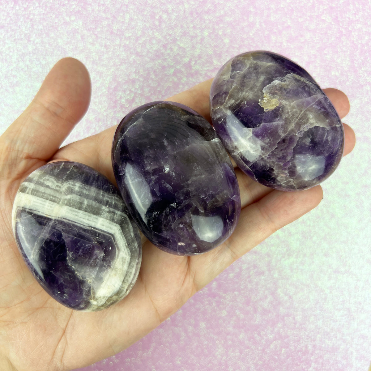 Dream Amethyst Palm Stone