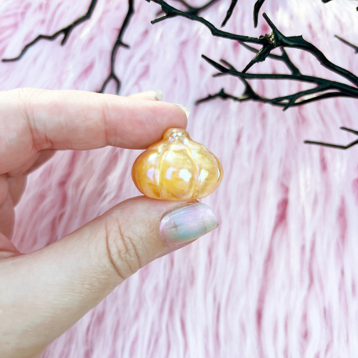 Aura Orange Calcite Pumpkin