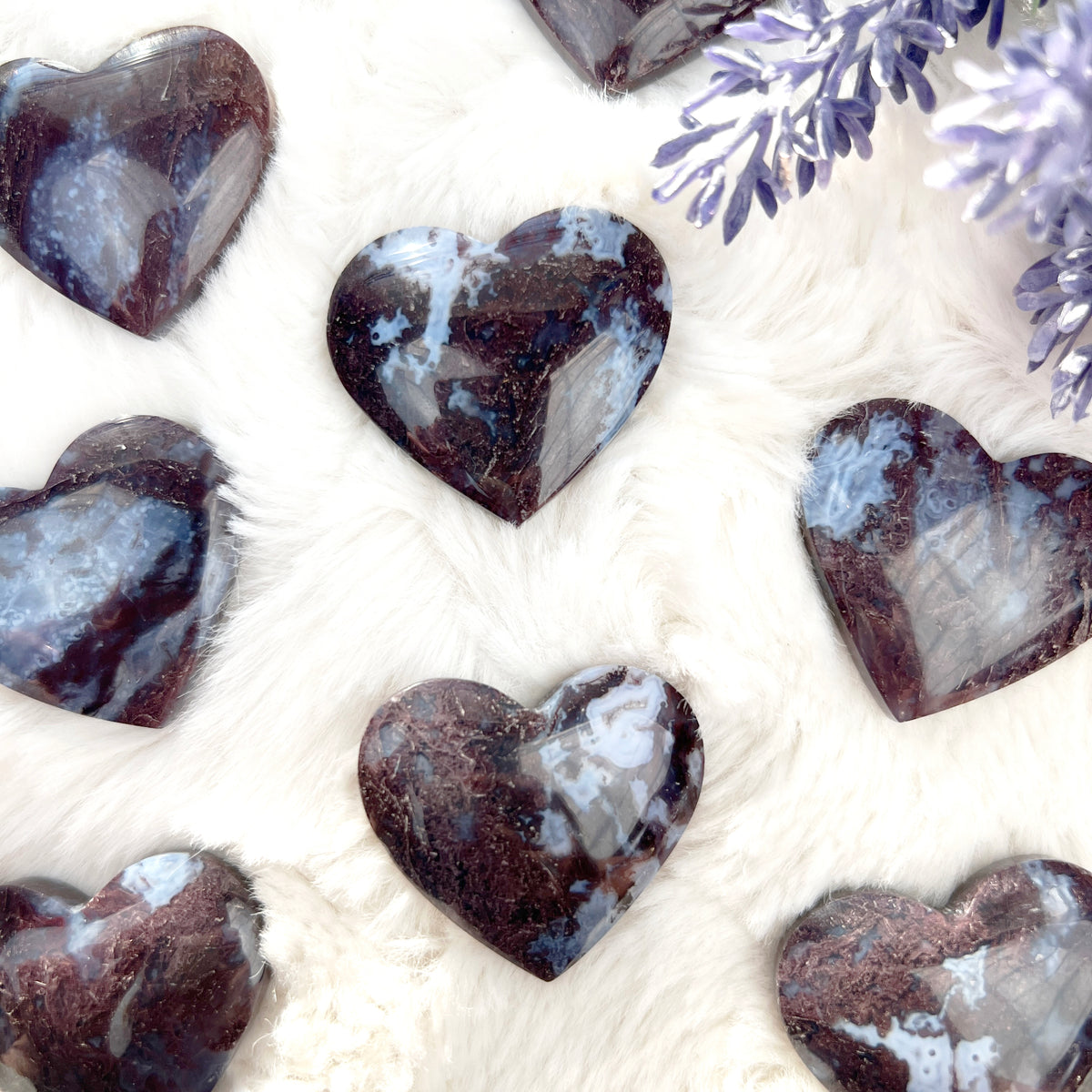 Red Moss Agate Heart