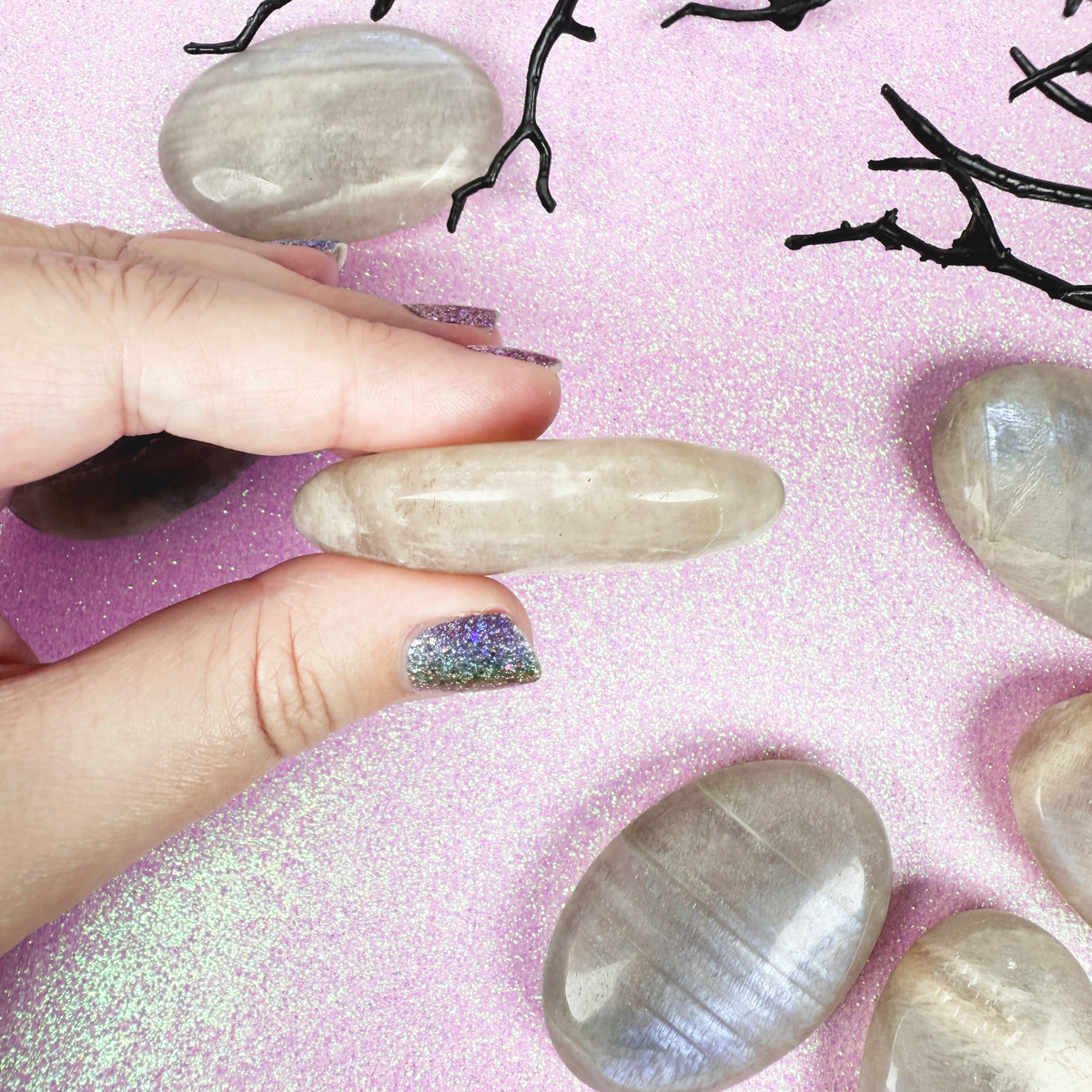 Moonstone Palm Stone
