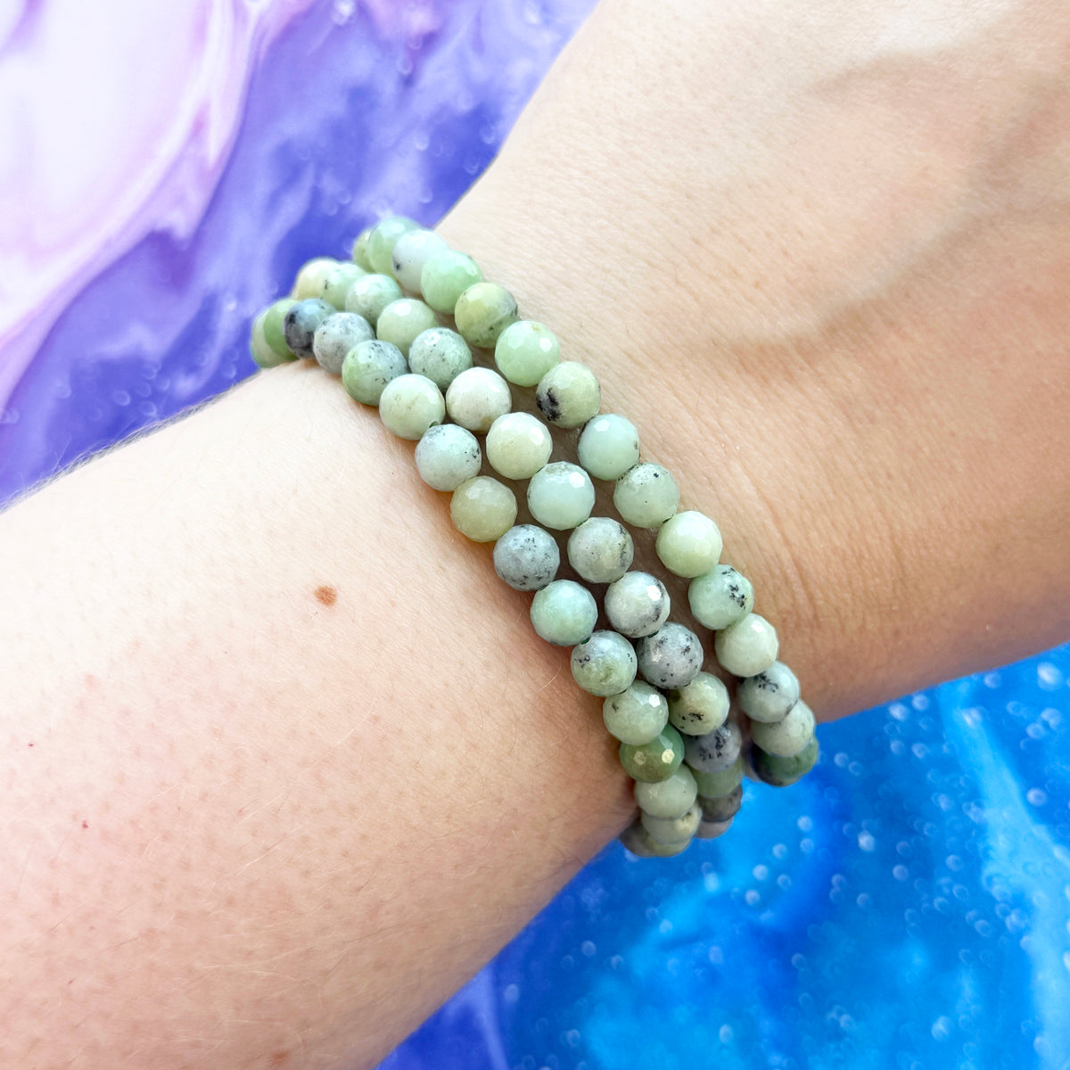 Faceted Chrysoprase Bracelet