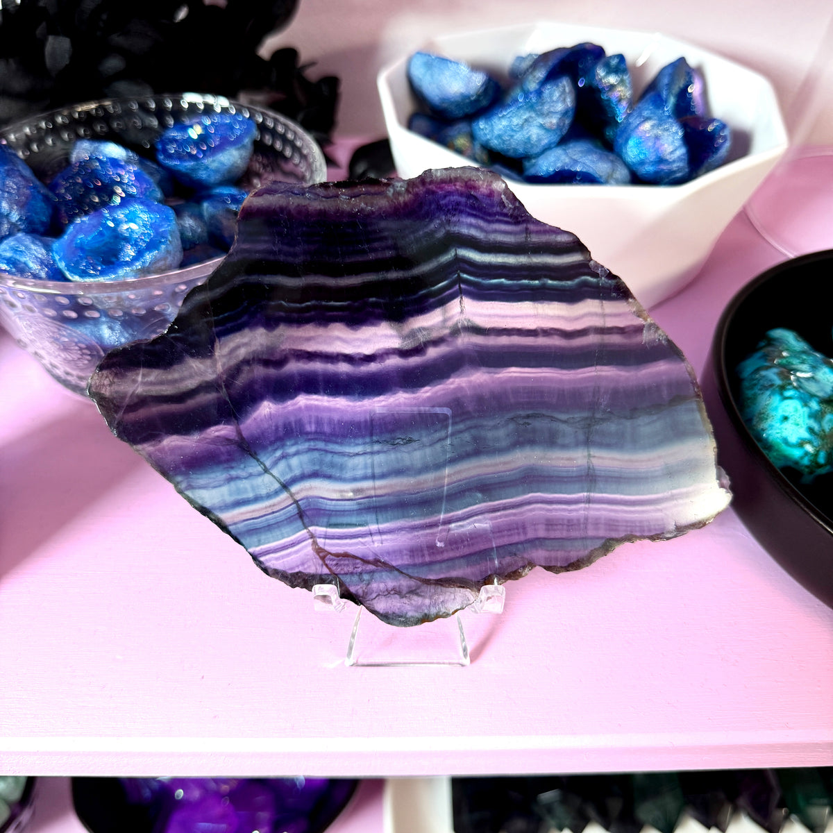 Fluorite Slab (+ stand)