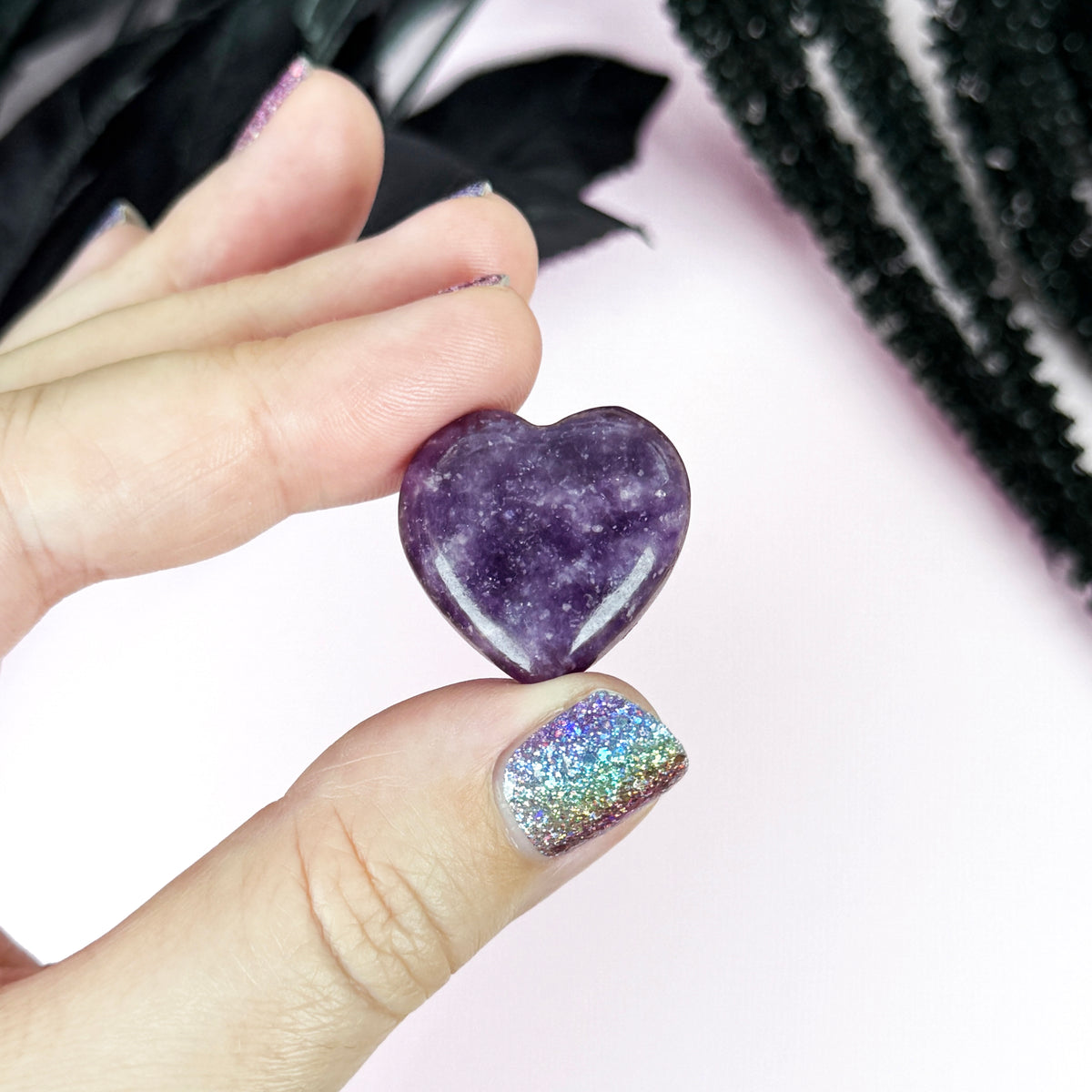 Lepidolite Heart