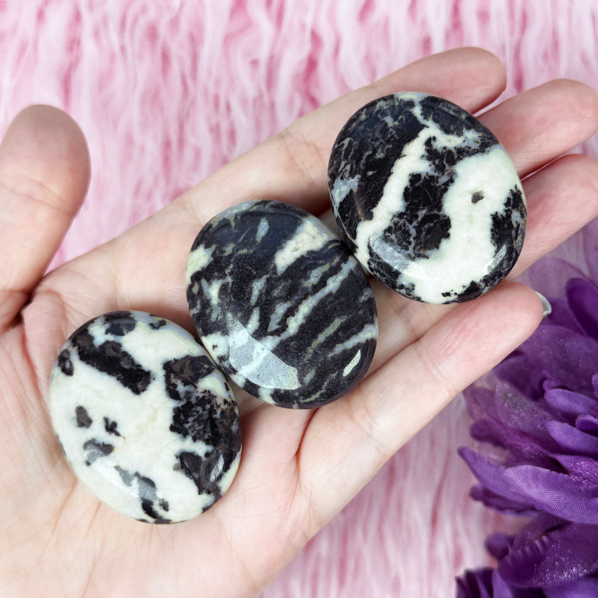 Tiger Calcite Palm Stone