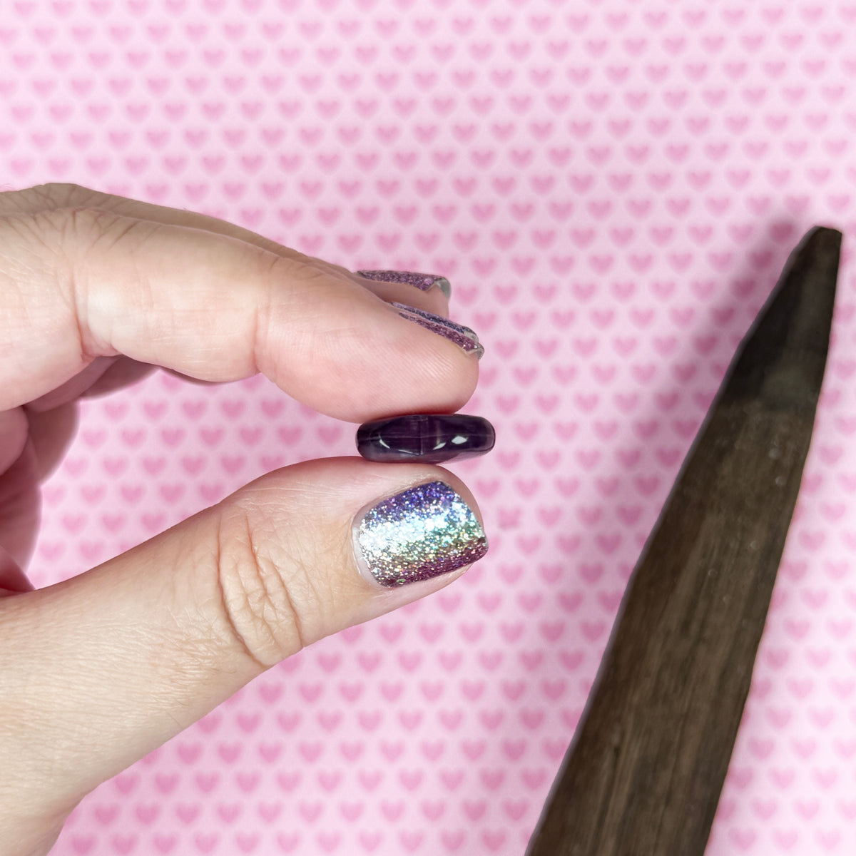 Purple Mica Mini Heart