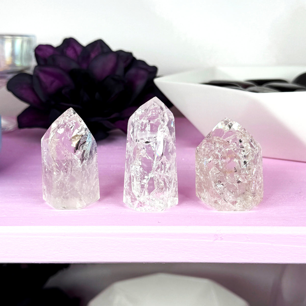 Crackle Quartz Tower