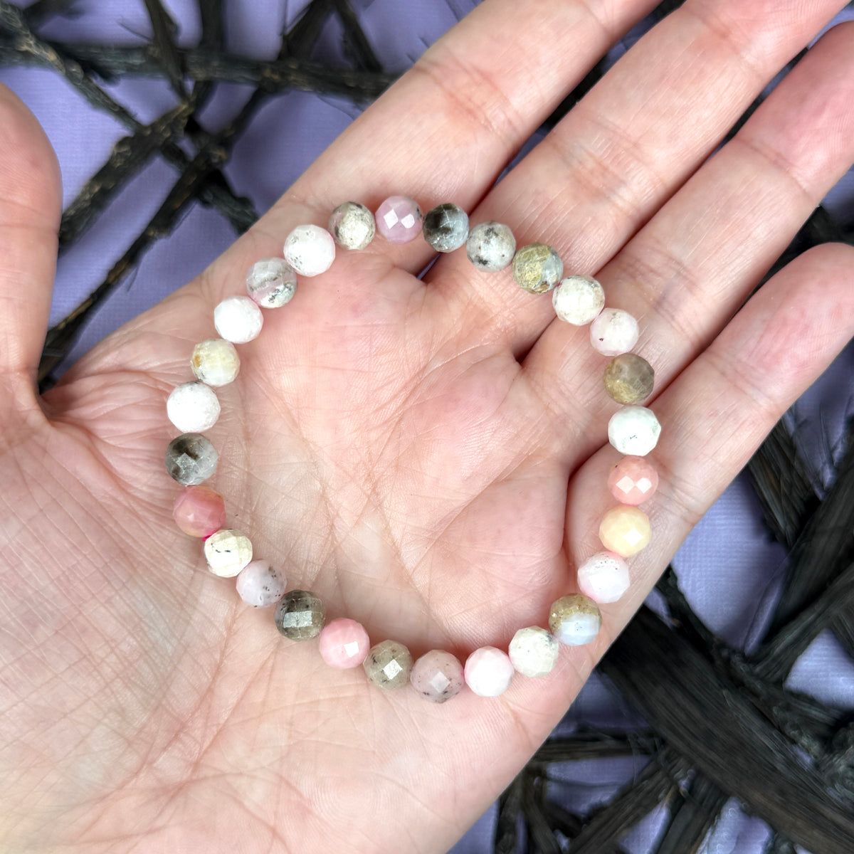Faceted Pink Opal Bracelet