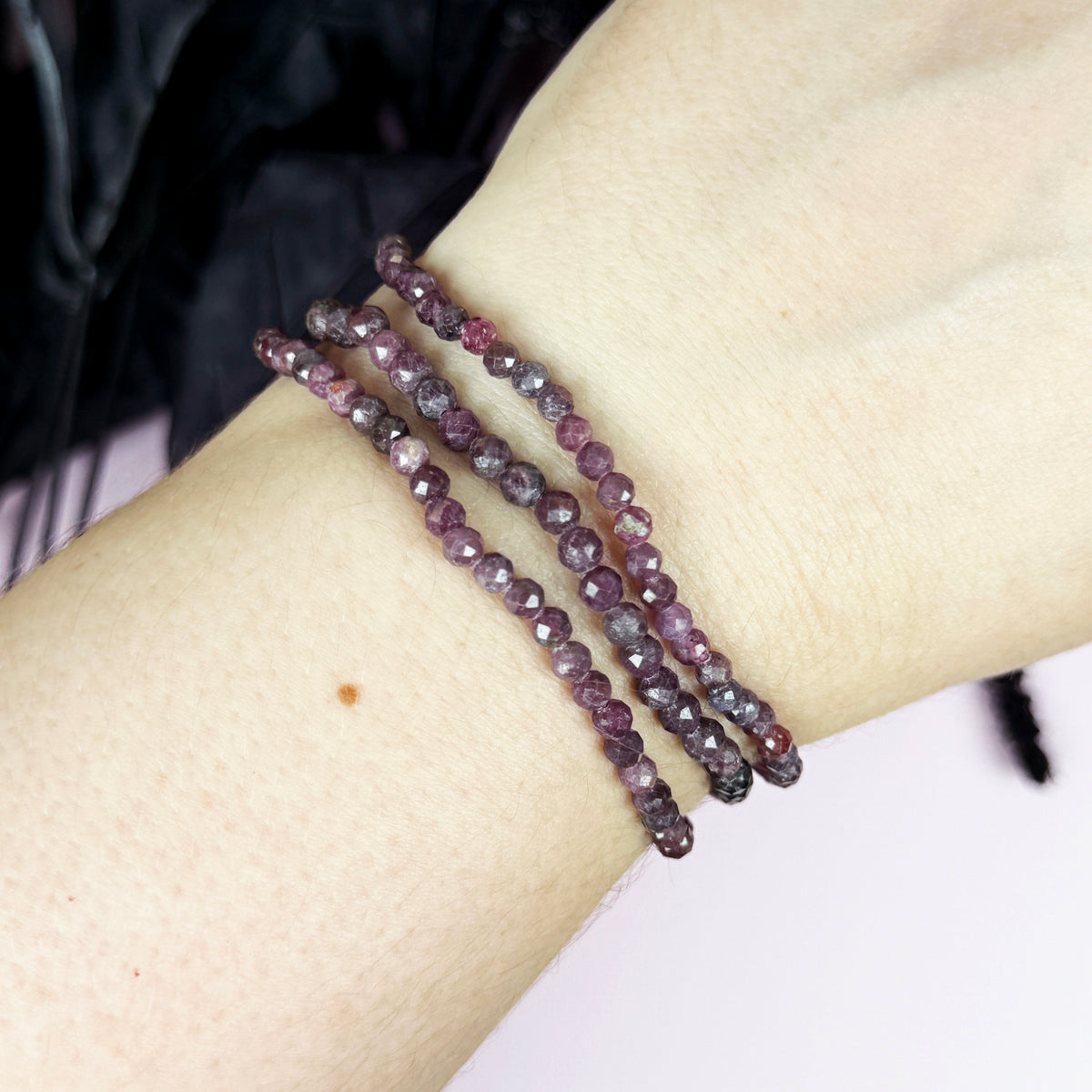 Faceted Ruby Bracelet