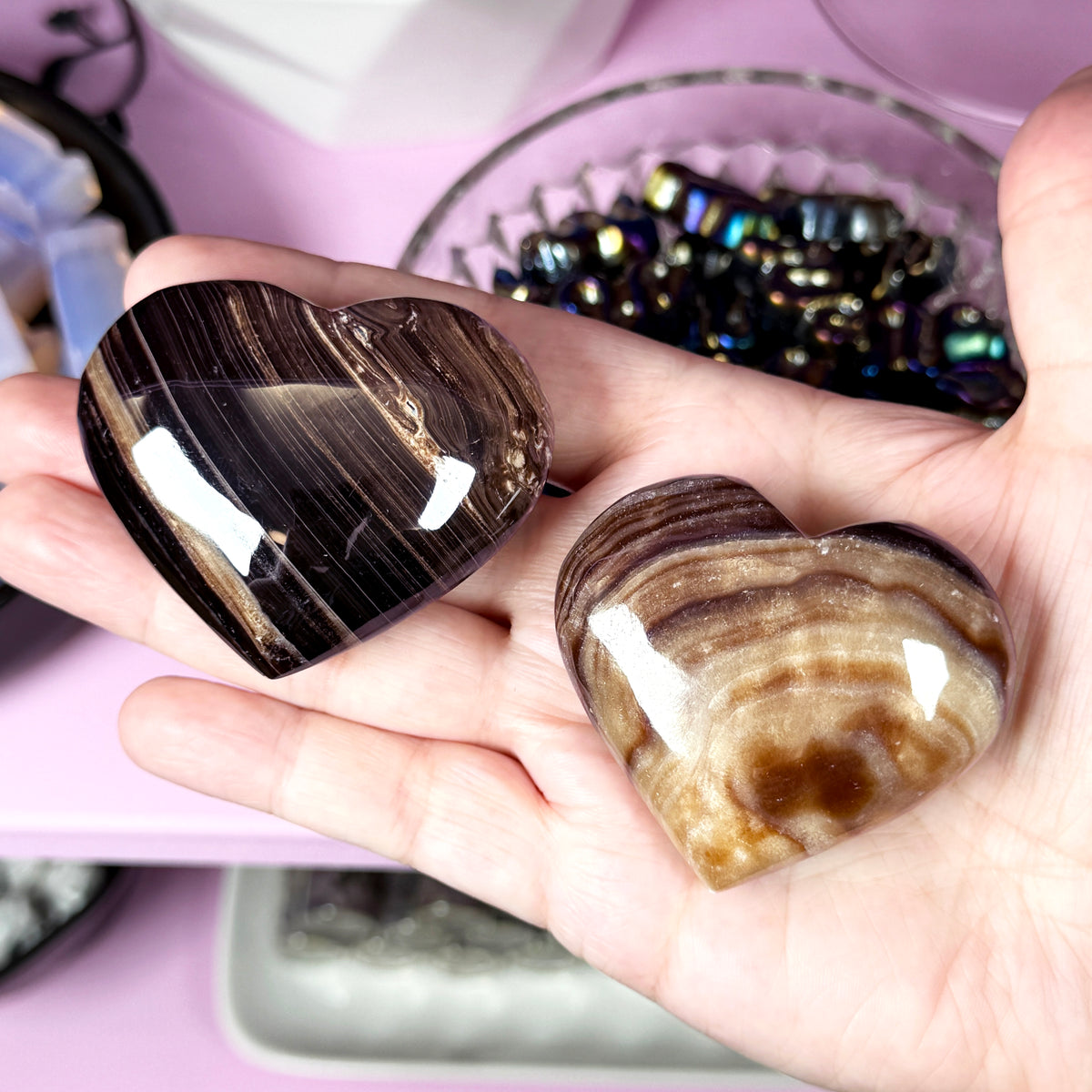 Chocolate Calcite Heart