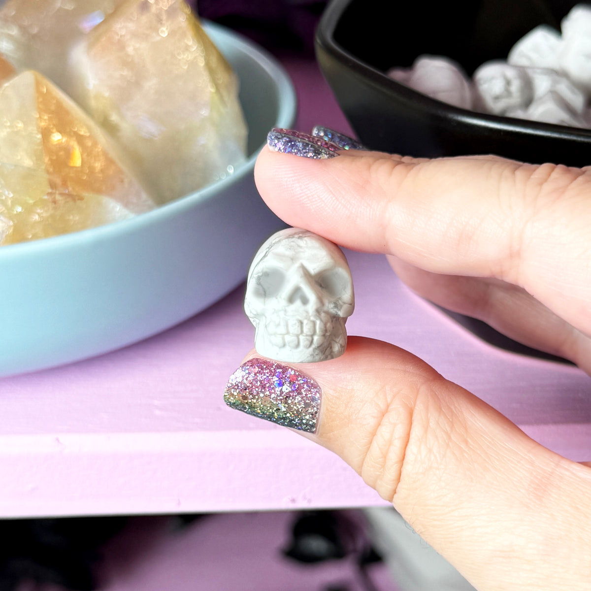 Howlite Skull