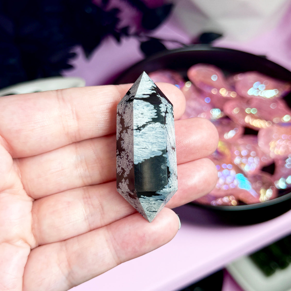 Snowflake Obsidian DT Point (Double Terminated)