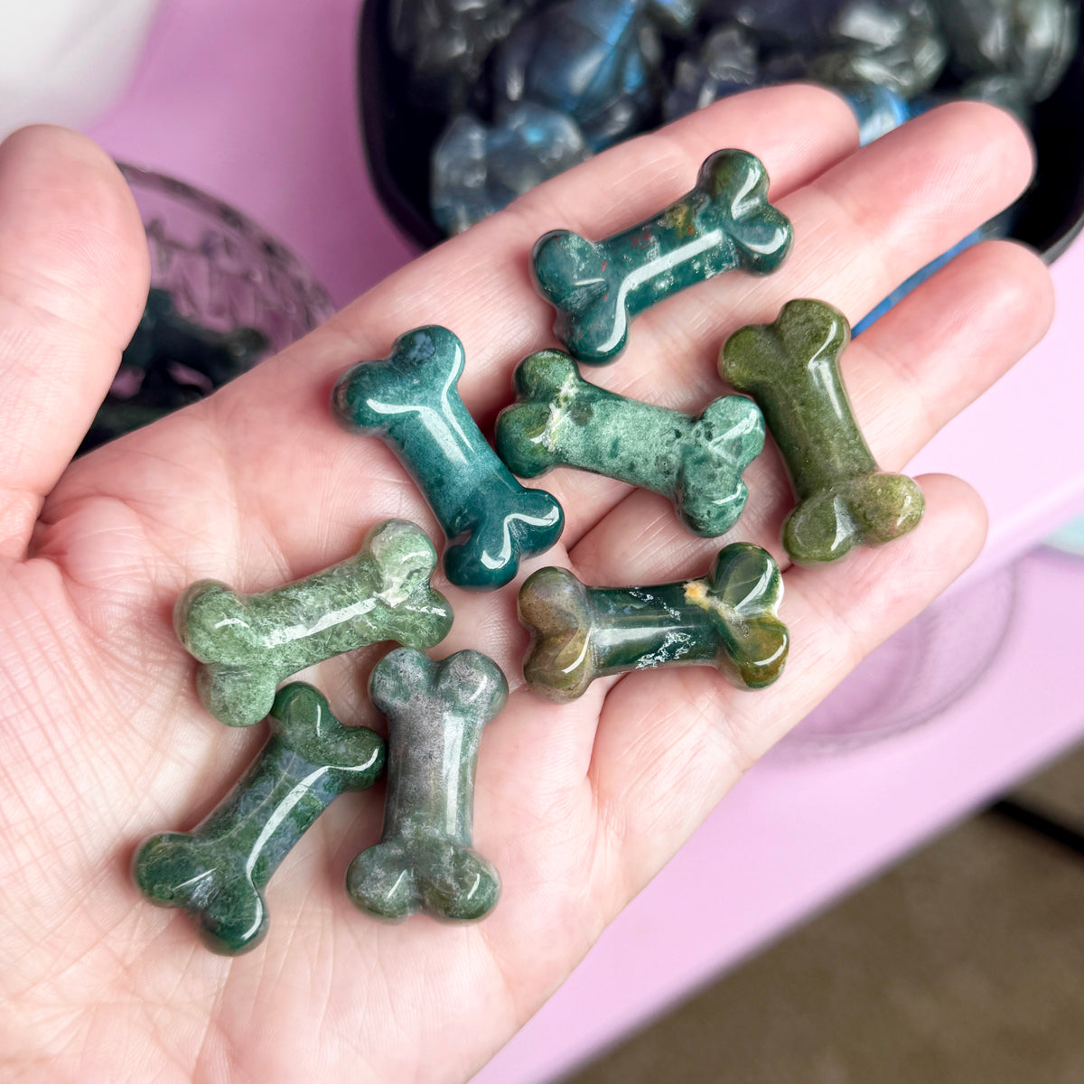 Moss Agate Bone