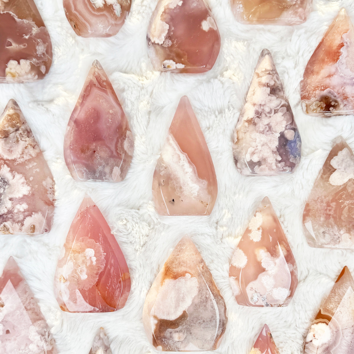 Dyed Flower Agate Flame