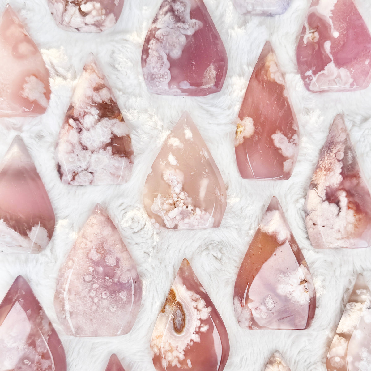 Dyed Flower Agate Flame