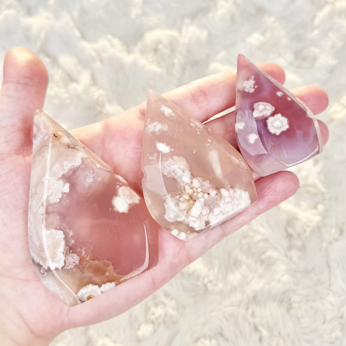 Dyed Flower Agate Flame