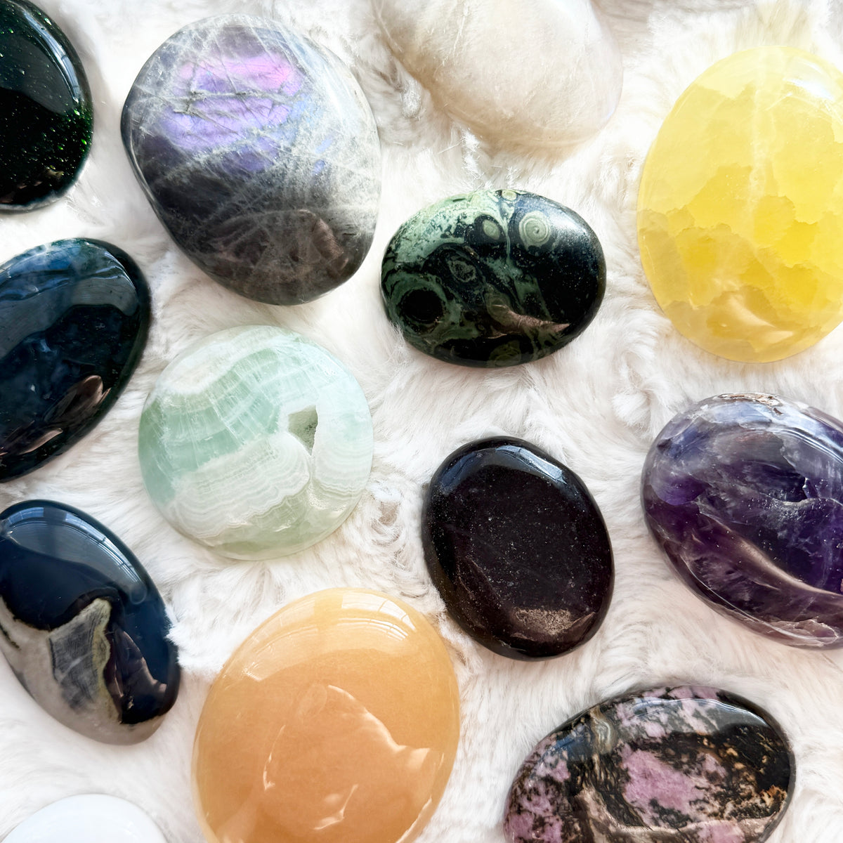 THREE Mystery Misfit Palm Stones