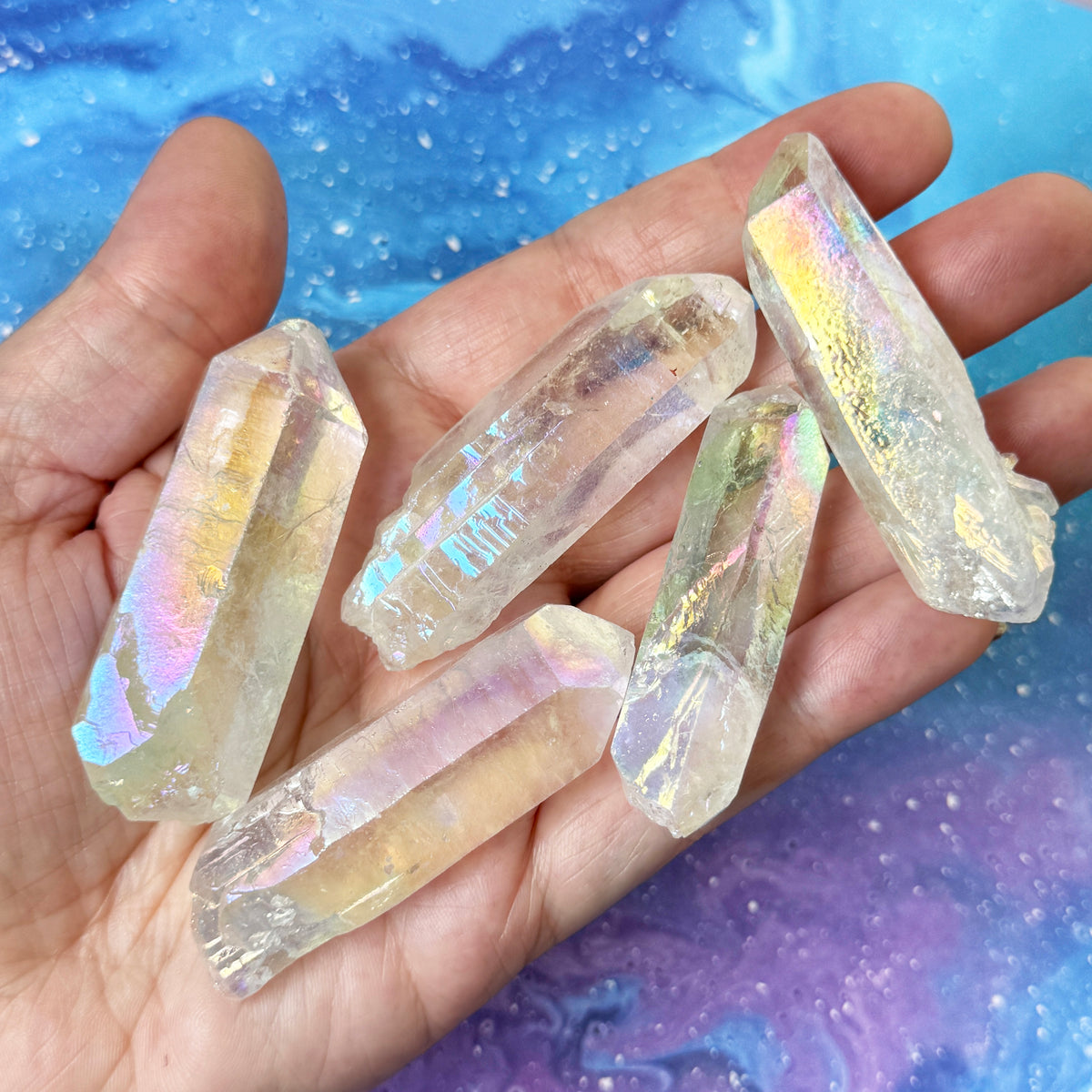 Aura Quartz Rough Point