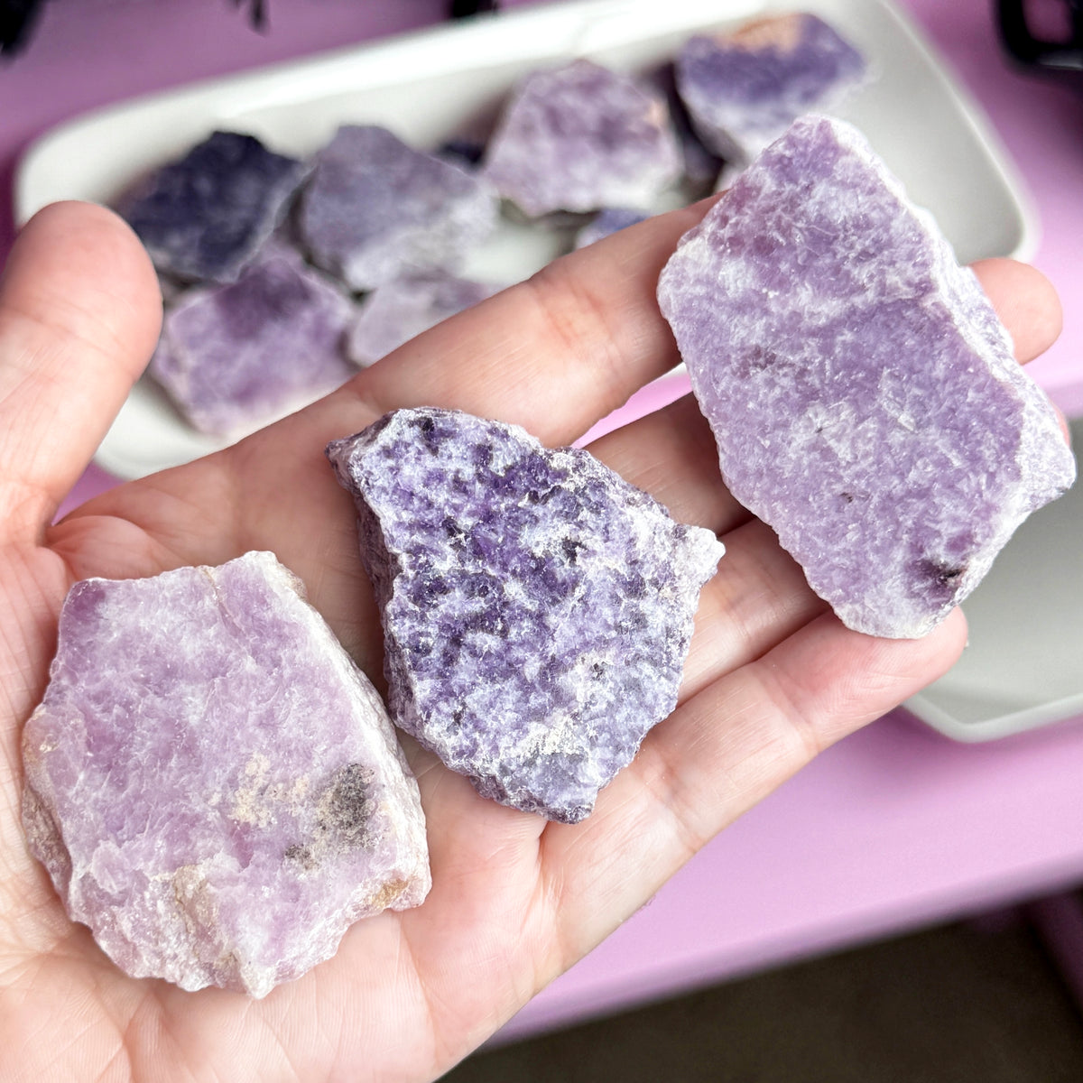 Lepidolite Mini Slab (1 side polished)