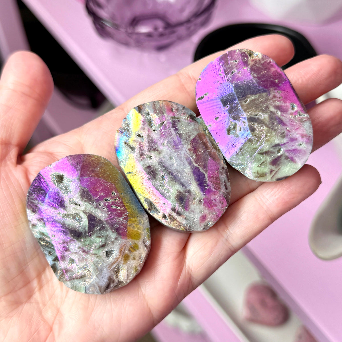 Aura Sphalerite Palm Stone