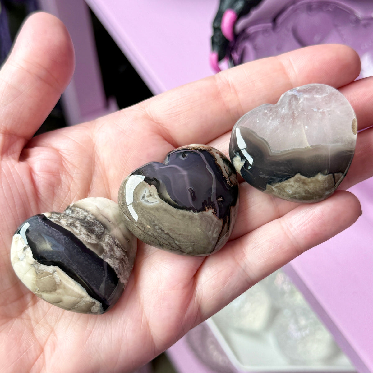 Volcanic Agate Heart