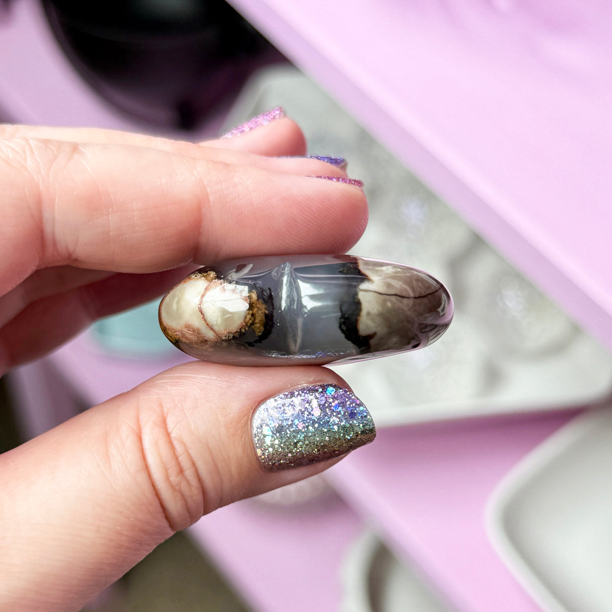 Volcanic Agate Heart