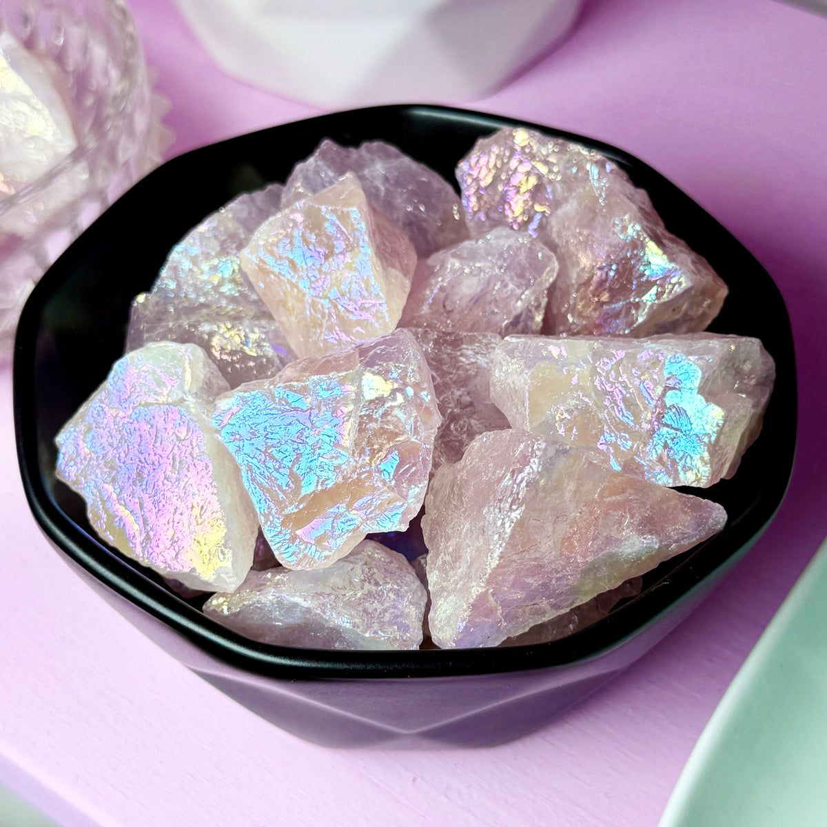 Raw Aura Rose Quartz