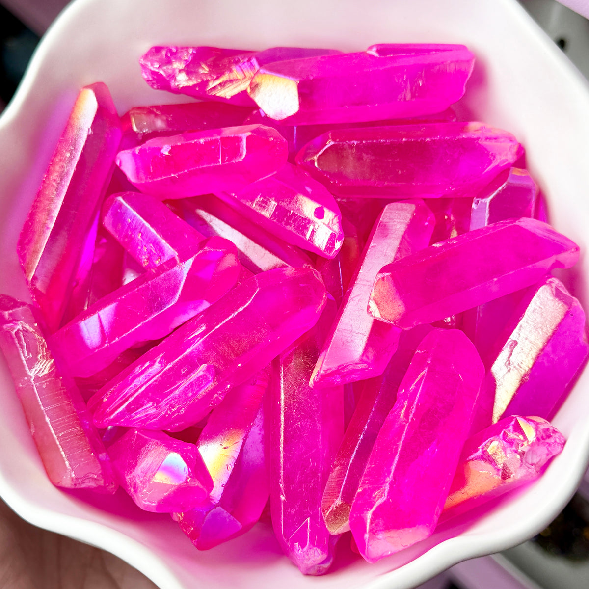 Pink Aura Quartz Rough Point