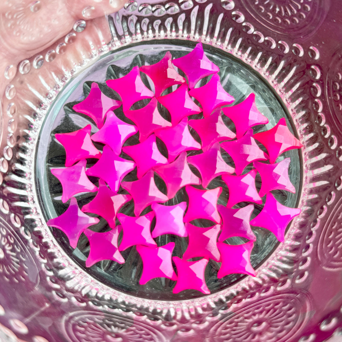 Pink Dyed Chalcedony Mini Star