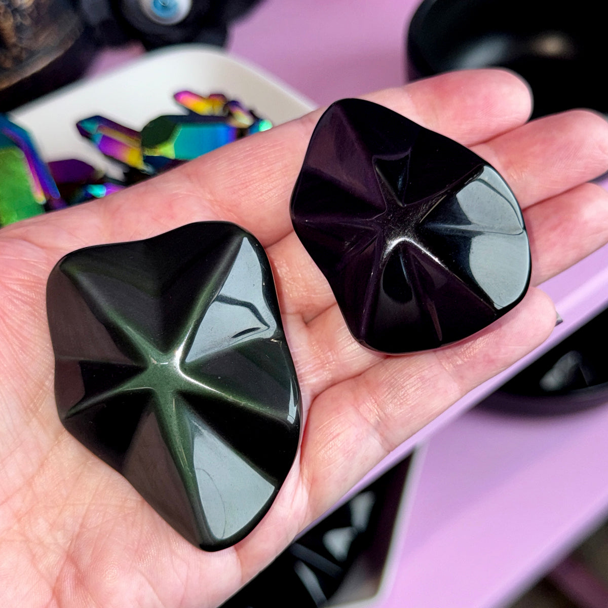 Rainbow Obsidian Star