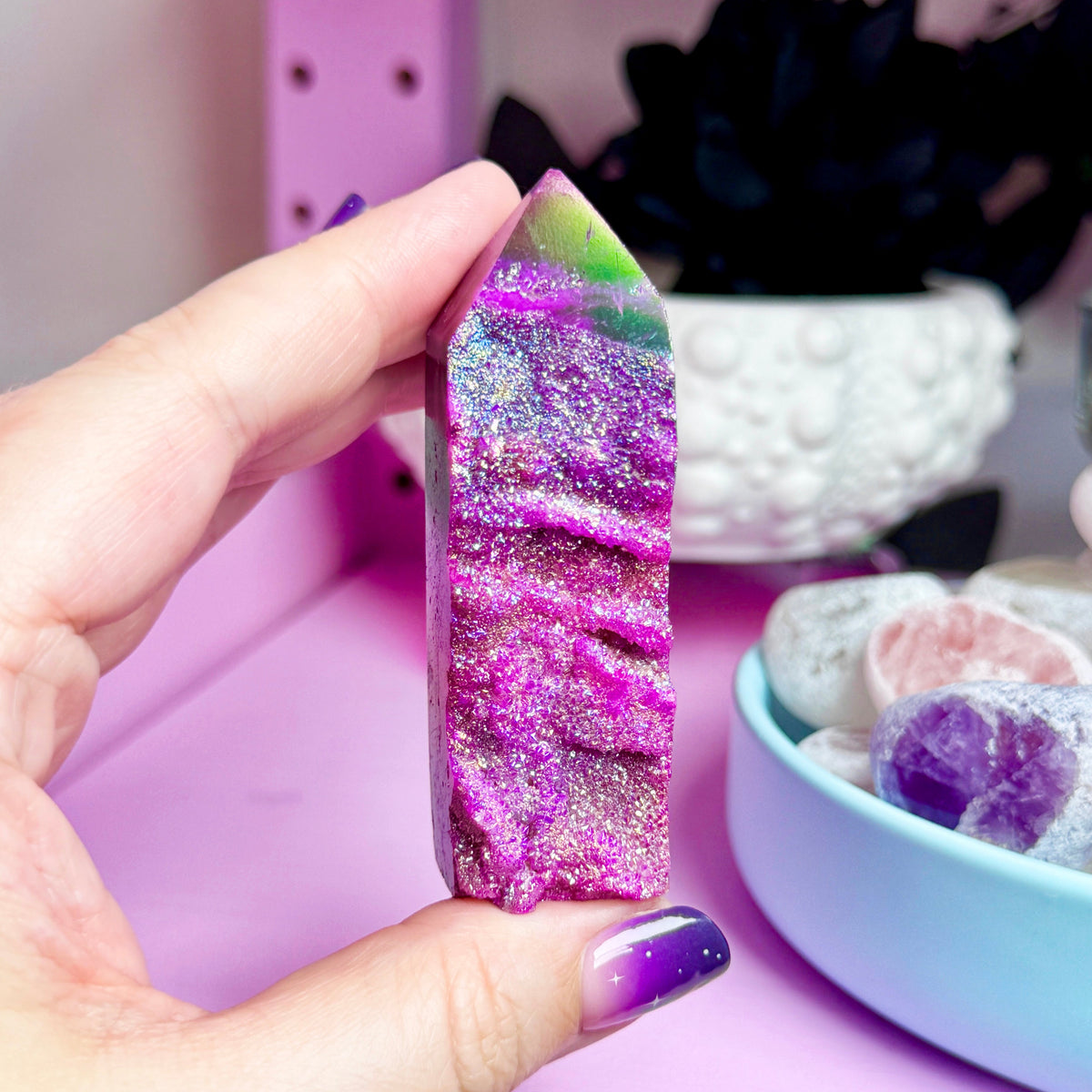 Pink Aura Sphalerite Tower