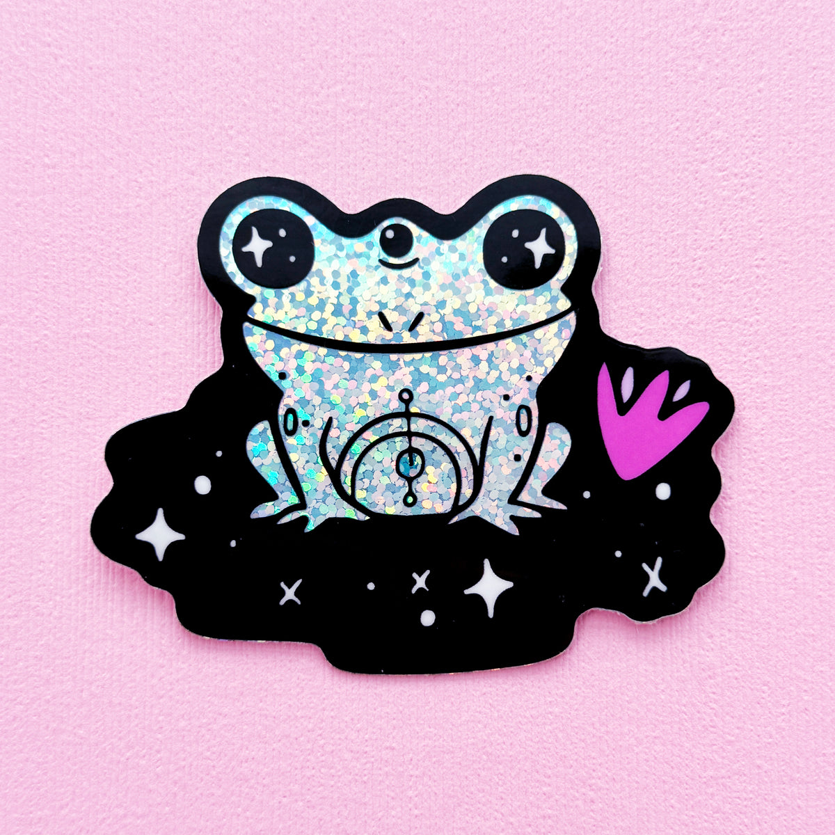 Morse Toad // Glitter Sticker