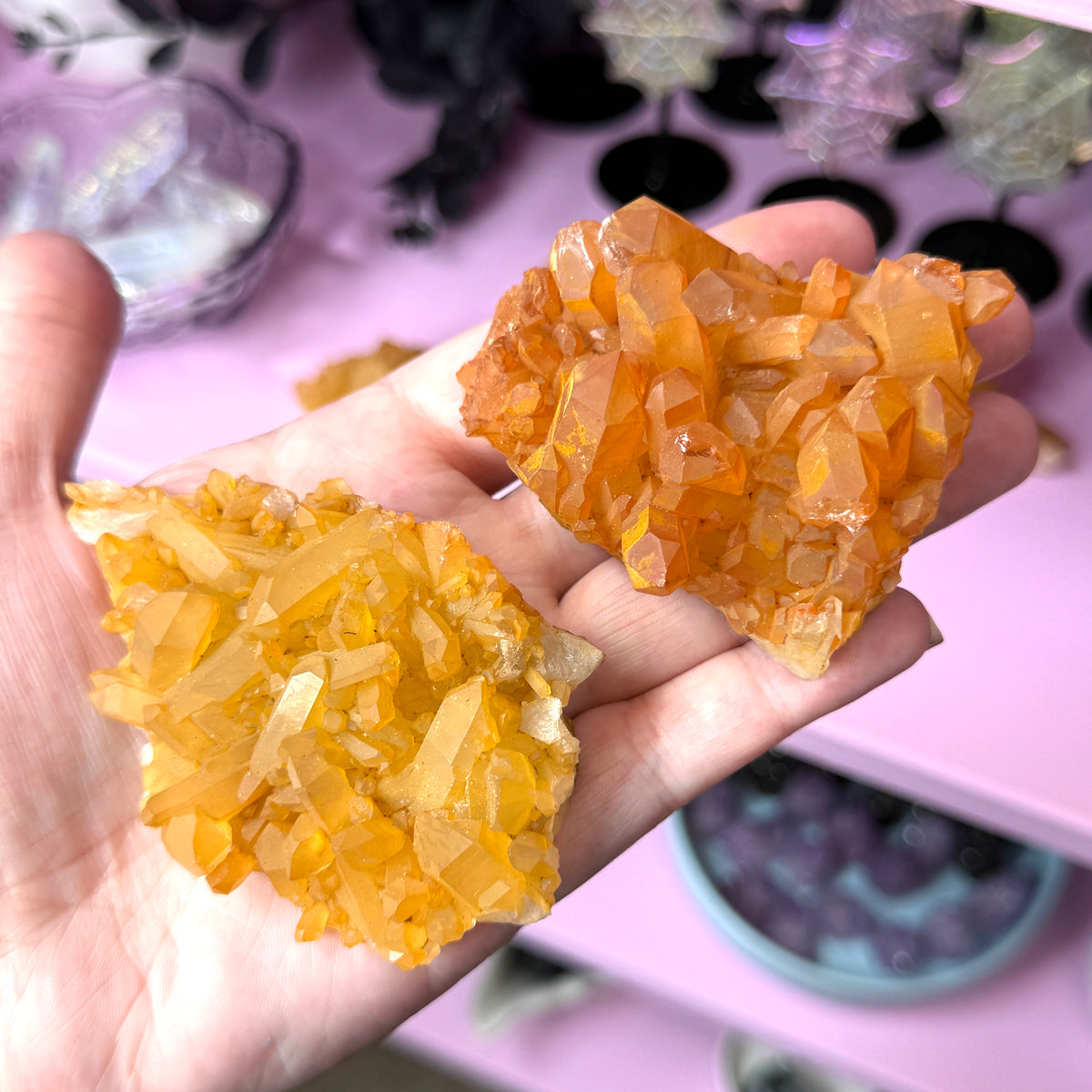 Tangerine Quartz Cluster