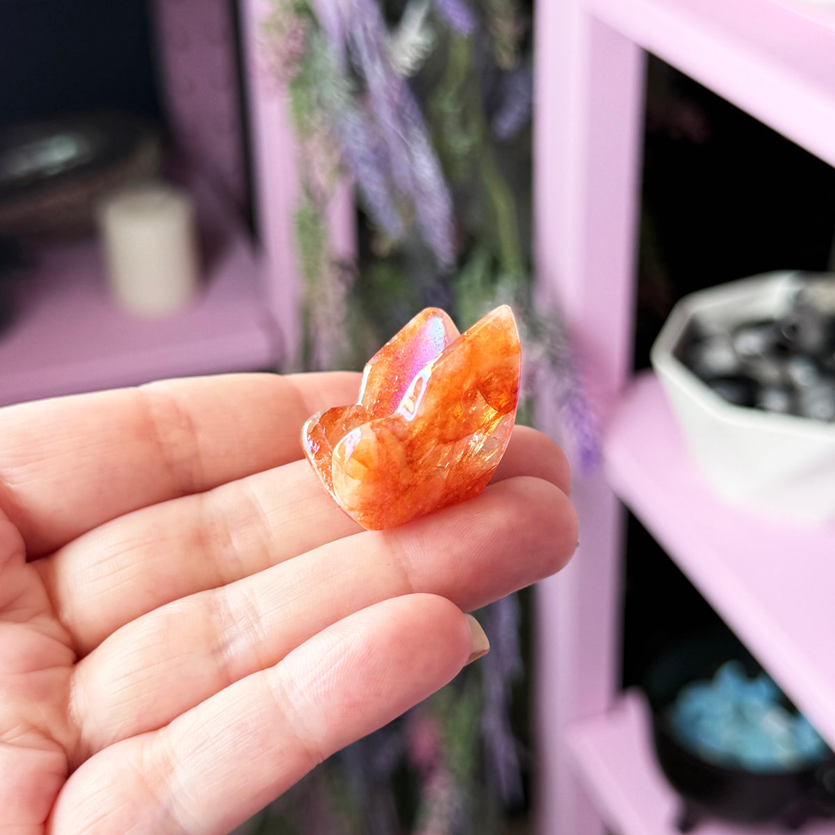 Aura Fire Quartz Butterfly