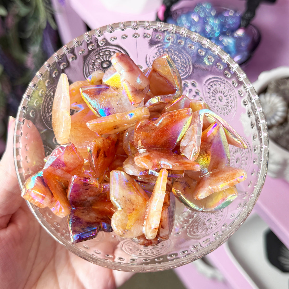 Aura Fire Quartz Butterfly