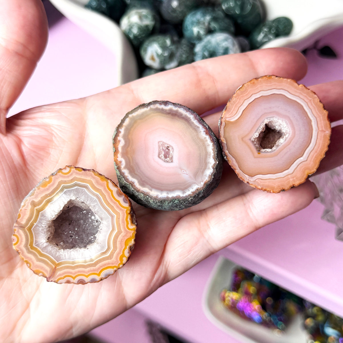 Zhanguo Agate Geode Half