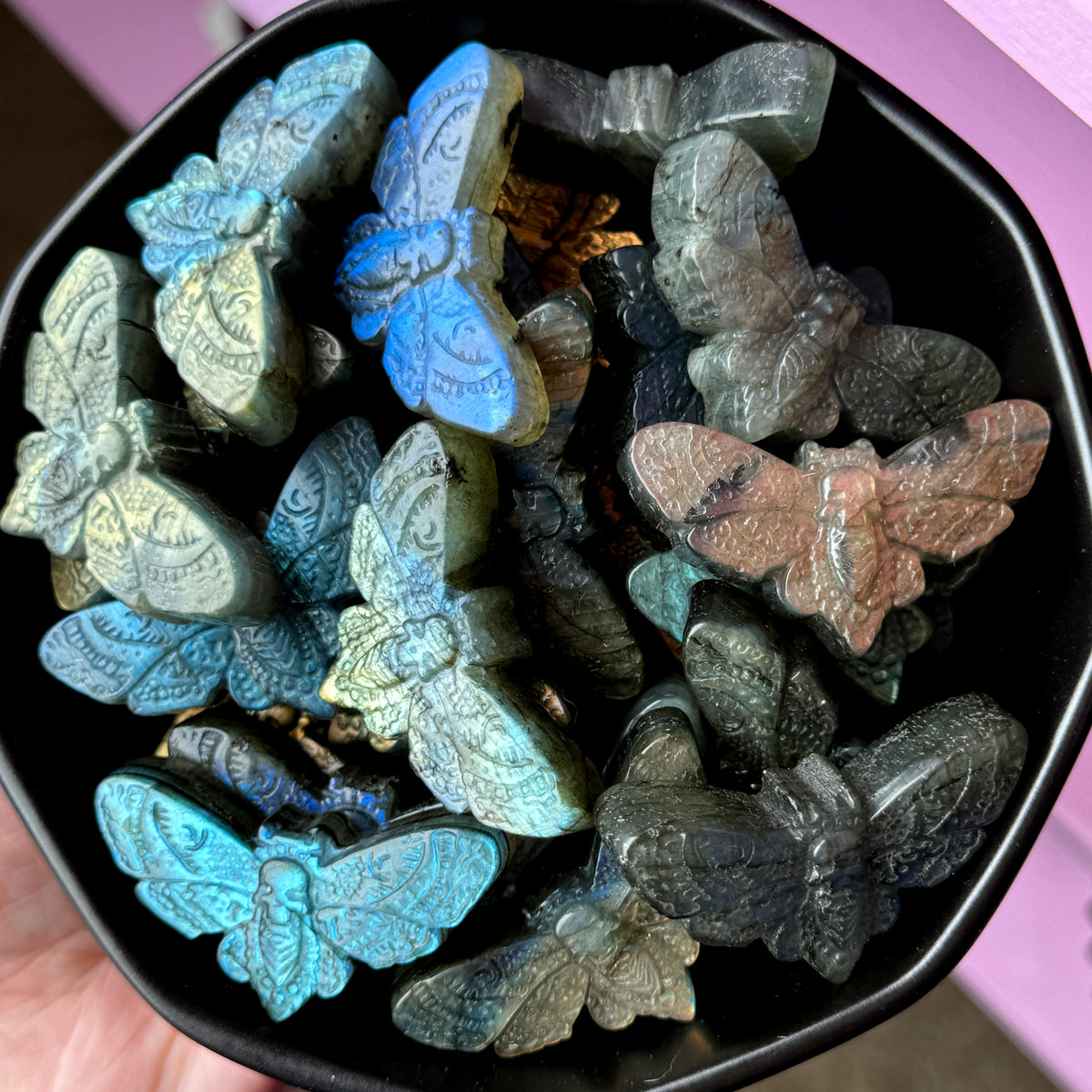 Labradorite Skull Moth