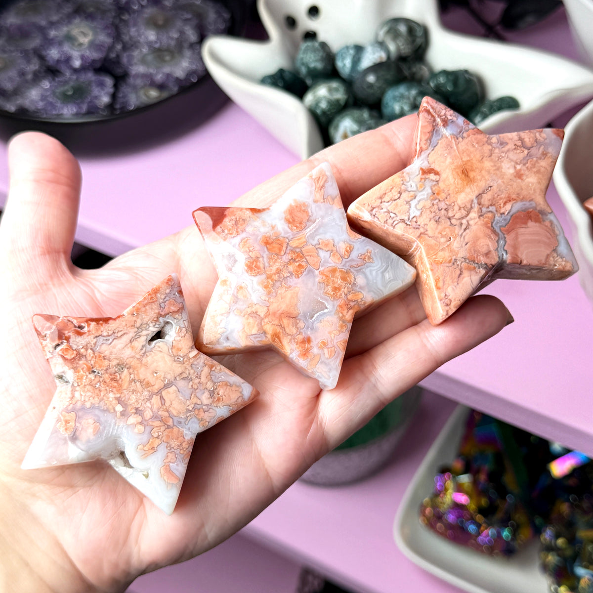 Cotton Candy Agate Star