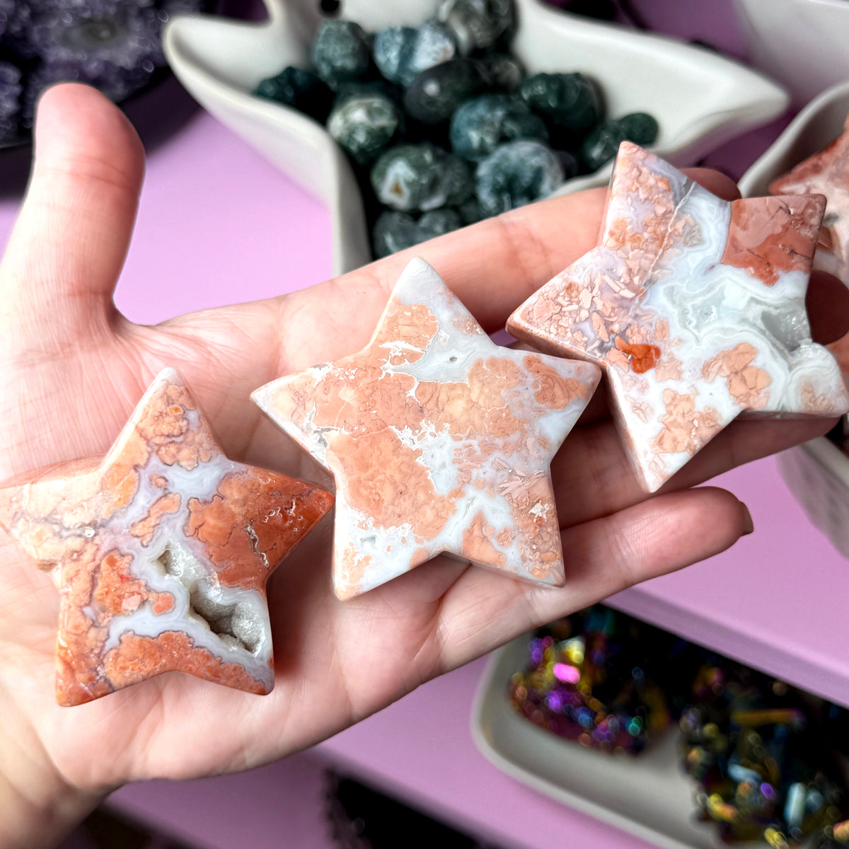 Cotton Candy Agate Star
